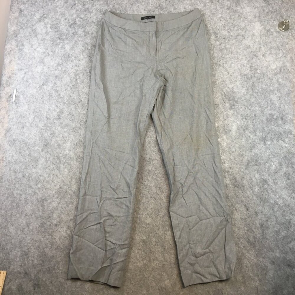 Lafayette 148 Dress Pants 10 Finesse Crepe Barrow Medium Rise Straight Leg Black
